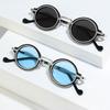 Metal Frame Small Round Sunglasses Trendy UV400 Protection Y2K Eyewear Punk Shades for Women