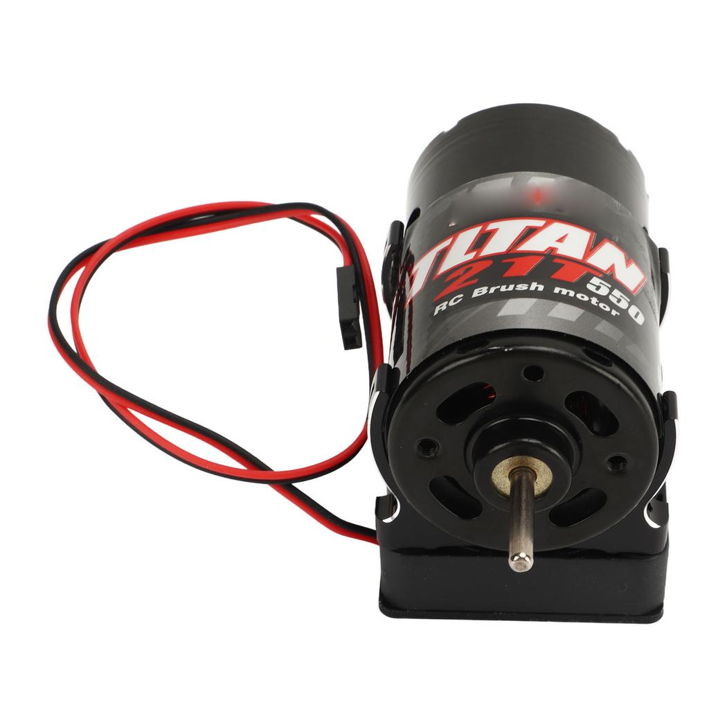 550 Brushed Motor 21T Low Noise Heat Dissipation RC Car Brushed Motor for SCX10 90046 Black