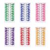 10 Pairs Soft Fluffy Colored Lashes Dramatic Look Fox Eye Lashes  for Cosplay Party Stage Masquerade