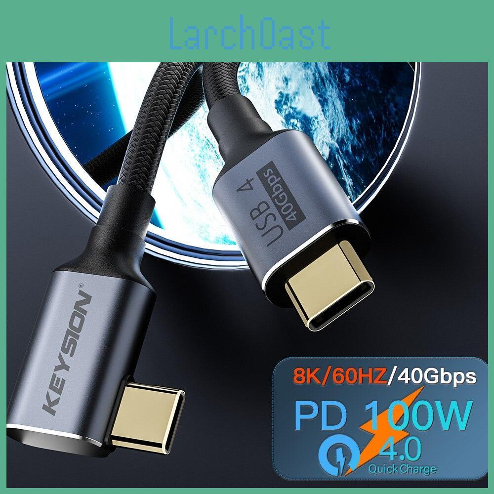 Data 40gbps Usb40 Keysion Cable Usb C To Type C Thunderbolt 3 8k60hz Data Cable Pd 100w 5a Fast Charging Cable For Macbook Pro