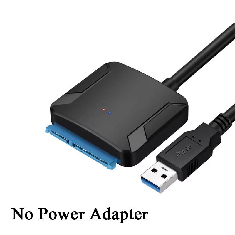 USB3.0 to SATA 3.5 HDD Cable SATA III Hard Drive Adapter Converter for 2.5" SSD HDD Hard Drive Disk with 12V/2A Power Adapterer