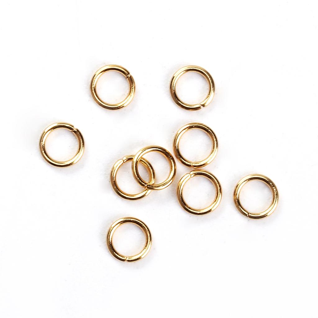 50 PCs 3.5mm-6mm Stainless Steel Connector Jump Rings Links Hooks Clasps For Diy Jewelry Finding Making Accessories