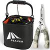 SEAVER Fishing Water 22cm Your with Pliers and Fish Grip Pliers Bucket, [Choose Set/Color] (Black Set)