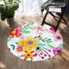 Постельные принадлежностиOutlet Цветы Коврик Для Спальни Зеленые Листья Круглый Ковер Тропические Растения Ковер Цветочный Гостиная