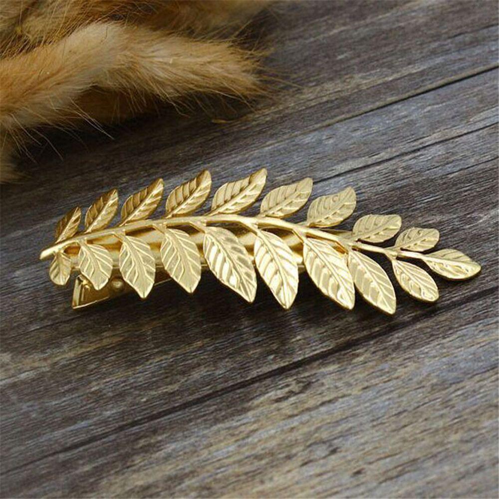 Women's Fashion Bobby Pin Headwear Gold Girl Barrettes Leaf Hairpin Hair Combs Hair Clip
