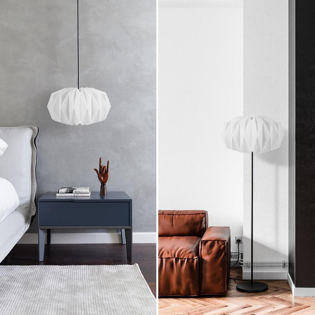 Mikikit 2 Pcs Origami Lantern Shade Lampshade Paper Diy Light Cover Origami Paper Lamp Cover House Ornaments Pendant Lamp Shade Paper Lampshade