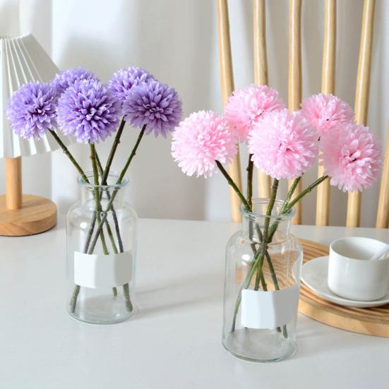 Artificial Dandelion Flower with Stem Home Wedding Party Colorful Faux Flower Floral Arrangement Indoor Outdoor Garden Decoration Photo Props