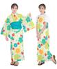 Yukata One Change 3 Piece Set Heiko Junior Girls Set, Yukata, Piece, Girls, Unbleached, Weave, (Yukata, Obi, Geta), (6.Kyoume Play, 150cm)