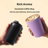 12oz Coffee Mug Stainless Steel Thermos Mug Car Insulated Flask Water Tumbler for Outdoor Sports Non-Slip Travel Vacuum Flask