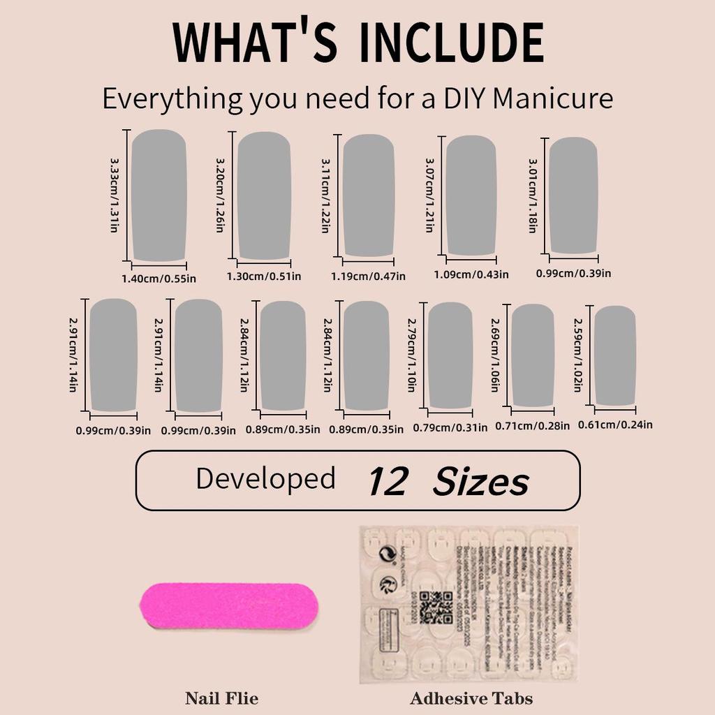 Французские цветы, стразы, типсы для нейл-арта - Долговечные накладные ногти