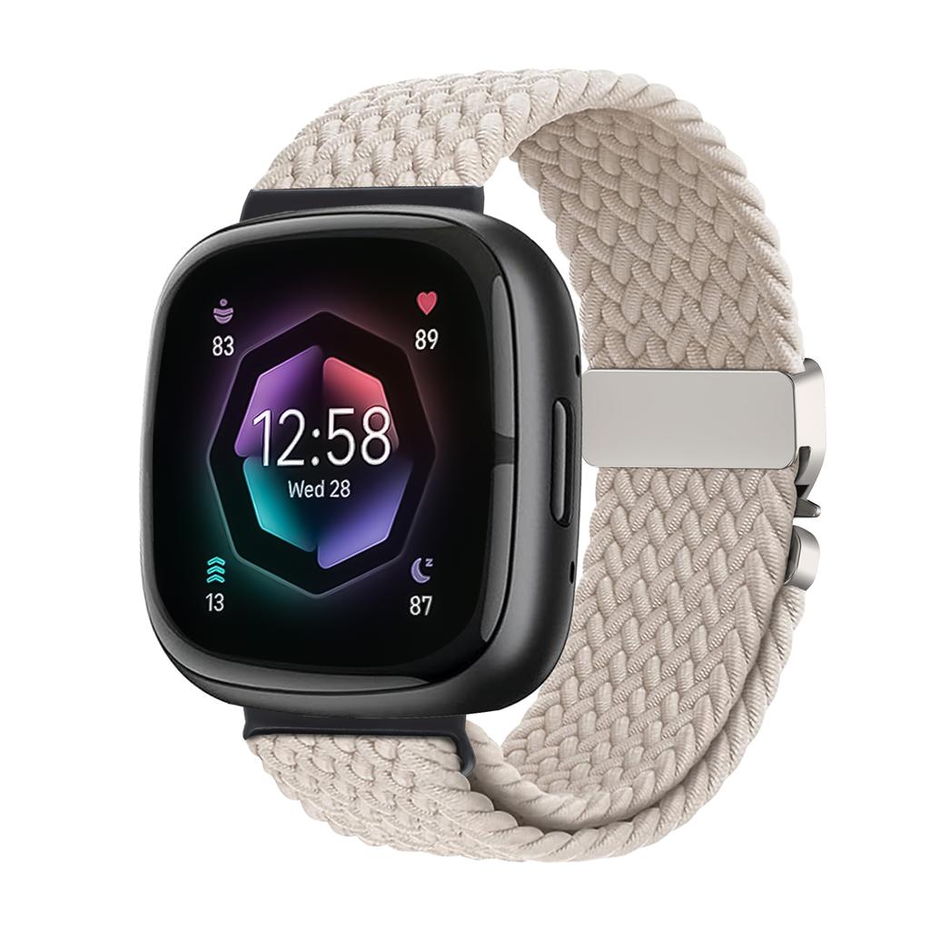 For Fitbit Versa 4 3 Sense 2 band Accessories replacment sport nylon loop Bracelet correa Fitbit Versa4 Parachute Braided Strap