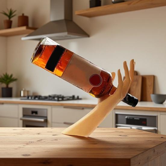 Держатель для винной бутылки в виде руки, Подставка-органайзер для пивных бутылок в форме руки, Домашний кухонный бар, Украшение для столешницы обеденного стола