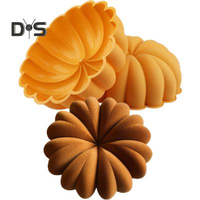 Форма для торта с тыквой на Хэллоуин, легко снимается с антипригарным покрытием, удобна в очистке, пищевая кухонная силиконовая форма для торта