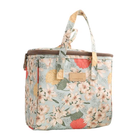 Insulated Picnic Bag with Handle Zipper Top Reusable Canvas Bag Multifunctional Cooler Bag Picnic Hiking Food Thermal Insulated Bag Outdoor