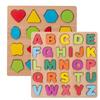 Kids Puzzle Number Letters Building Blocks 3-6 Years Old 2 Early Childhood Education Toys Shape Recognition Grab Board Wooden Puzzle