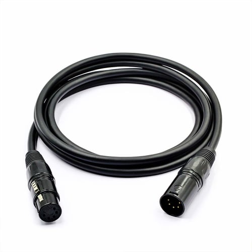 HOSONGIN 5-Pin XLR DMX Cable Adapter 3.3ft, DMX512 5-Pin XLR Male To Female 5-Pin DMX Cable