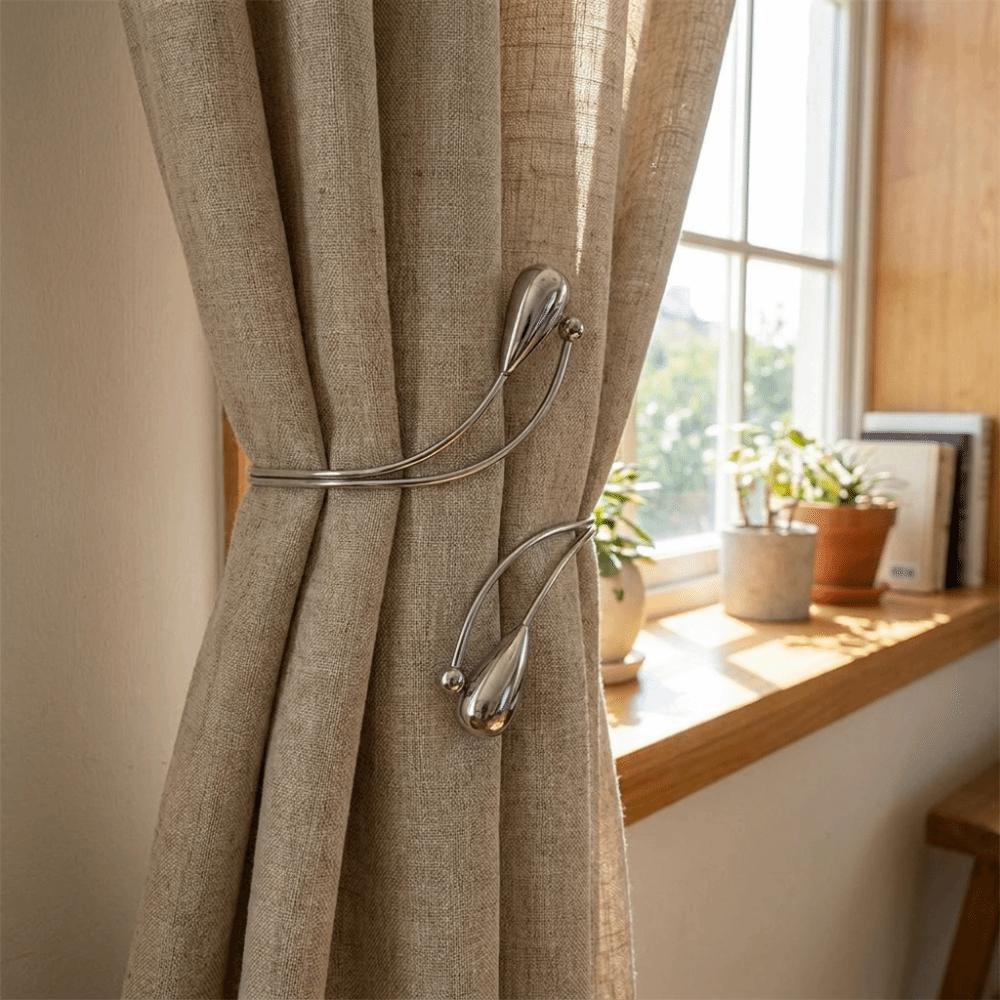 2PCS Arm Ring Curtain Holders Adjustable Drapery Tiebacks Home Decoration