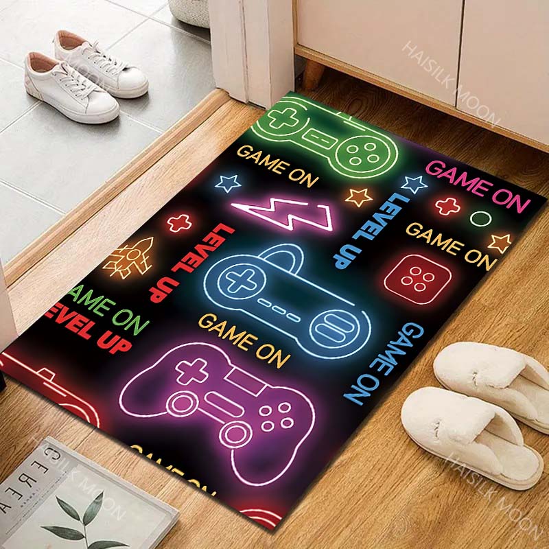 1PC Neon game controllers Carpet for Living Room Bedroom Sofa Home Decor Rus Non-slip Floor Mat Luxury Gift Multiple sizes