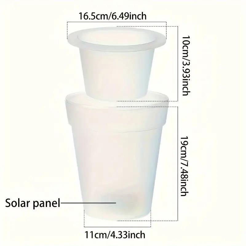 Уличный светодиодный цветочный горшок на солнечной батарее, перезаряжаемый от солнца, светящийся, водонепроницаемый светодиодный горшок-кашпо для балкона, ландшафтный ночной светильник
