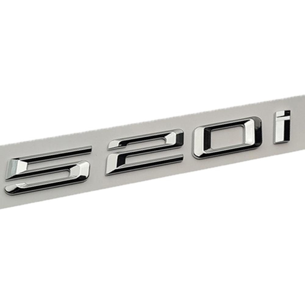 3D ABS Letters For Cars Trunk Logo Badge Sticker For BMW E60 E39 F10 F11 E61 F07 G30 520i 520d Logo Adhesives Accessories