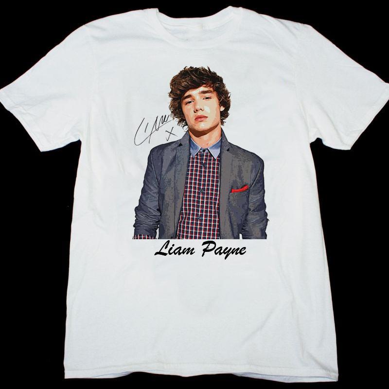 Лиам Пейн Певец Группа One Direction Хлопок Белый Все Размеры Унисекс Футболка MM895