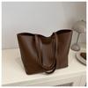 2024 Fashion: Retro Korean-Style Large Capacity Solid Color Tote Shoulder Bag for Women