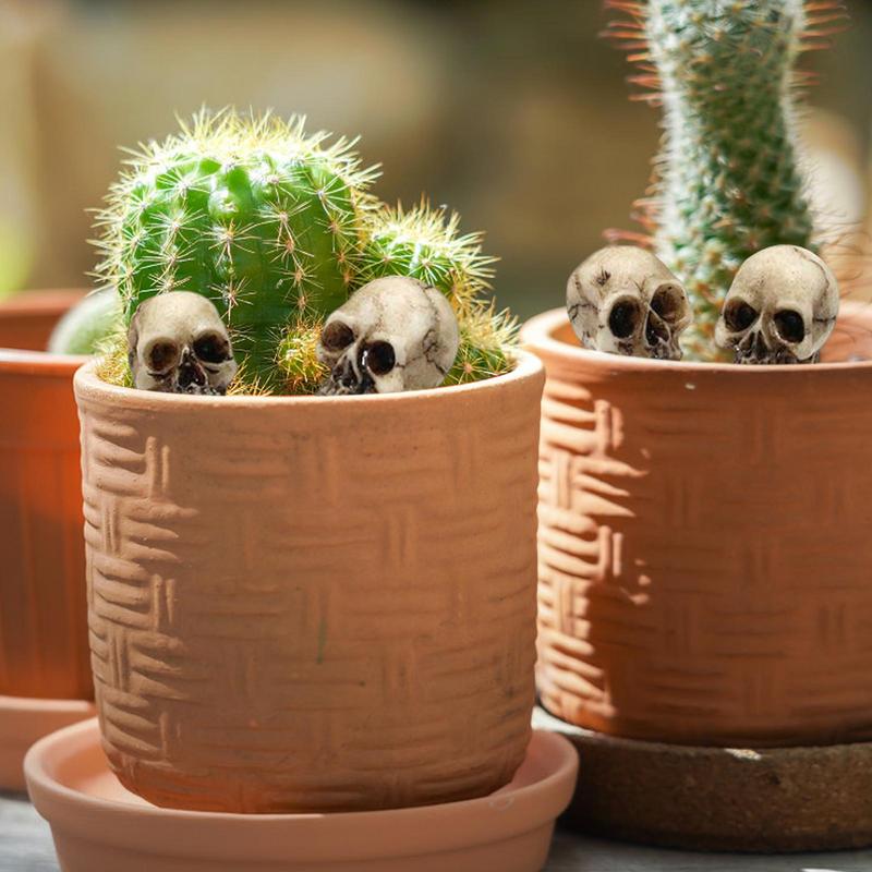 20 шт. Мини Черепа Декорация Поддельные Головы Скелетов Хэллоуин Сад Головы Черепов Многоразовые Черепа Поделки Игрушка для розыгрышей Украшение Скелета