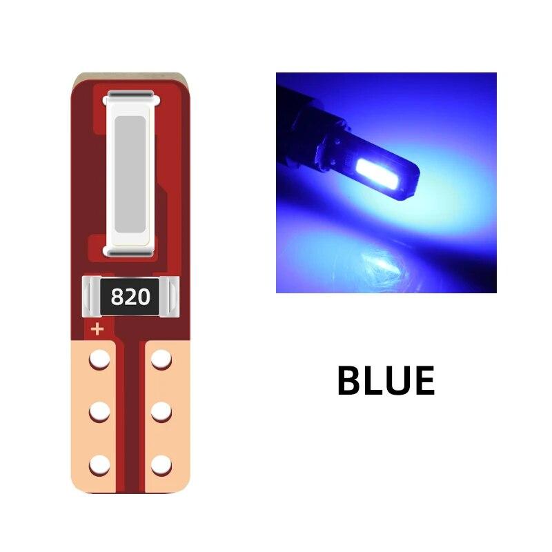 10 шт. T5 2SMD светодиодная лампа W3W W1.2W Led Canbus для кондиционера кнопка подсветка приборная панель светодиодный предупреждающий индикатор