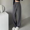 Brown Wide Leg Women Classic Suit Pants Vintage Palazzo Office Elegant Casual Black Trousers Female High Waist Pants