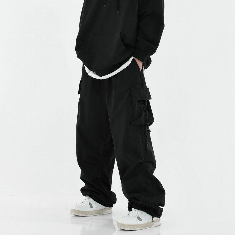 Уличная одежда, весенне-летние брюки-карго, мужские повседневные мужские брюки в стиле Харадзюку с эластичной резинкой на талии, широкие брюки для бега для мужчин
