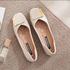 Fashion Flat Shoes Women 2024 New Fashion Square Breathable Casual Comfortable Work Shoes Soft Size 35-40 Women's Flat Shoes