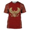 Summer Mens T-shirt Egyptian Pharaoh 3D Printed Short Sleeved Retro Style T Shirt Quick Drying Men's Round Neck Loose Tops