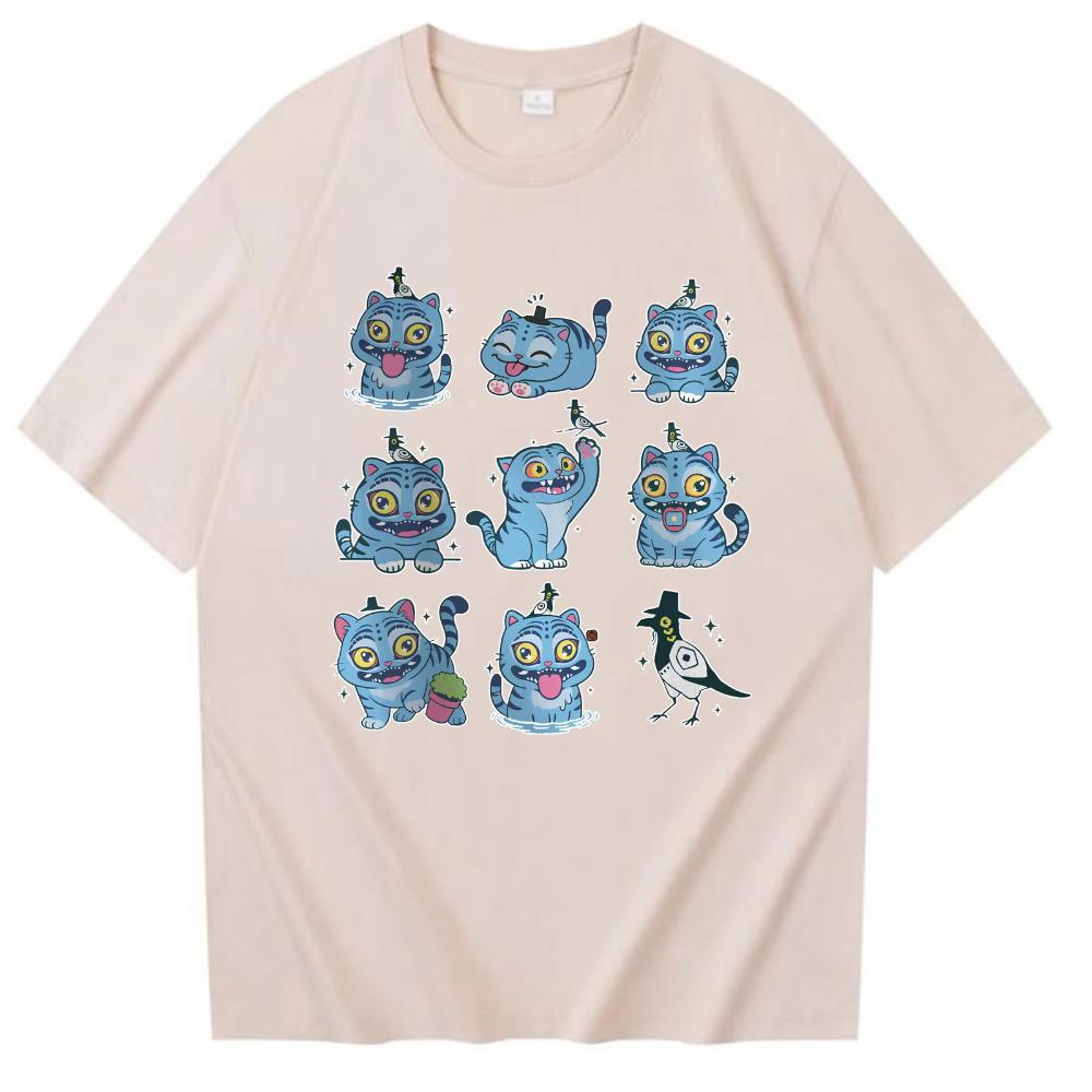 Мода Новая Горячая Распродажа Милая Kpop Охотник на Демонов Тигр Хлопок Женская Футболка Харадзюку Круглый вырез Повседневная Женская Мужская Футболка Топы