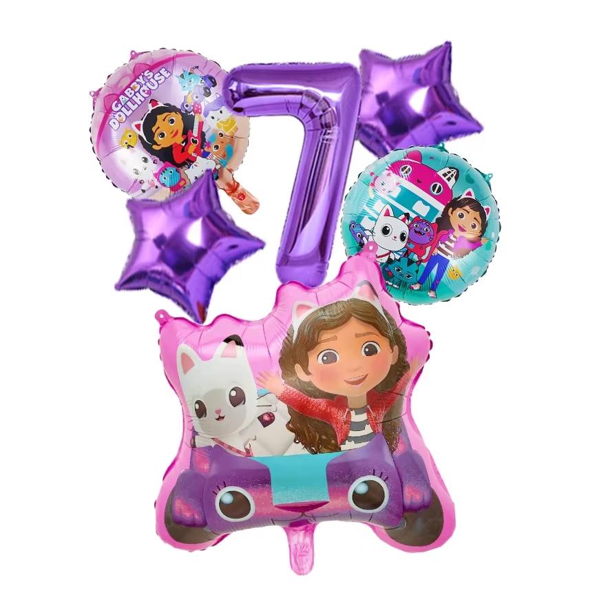 Gabby Dollhouse Birthday Party Favors Gabby Bracelets Stikers Cake Topper Balloons Classroom Rewards Party Pinata Fillers Gifts