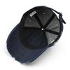 Women's washed denim baseball cap with a distressed look, suitable for outdoor activities, providing warmth, sun protection, and shade