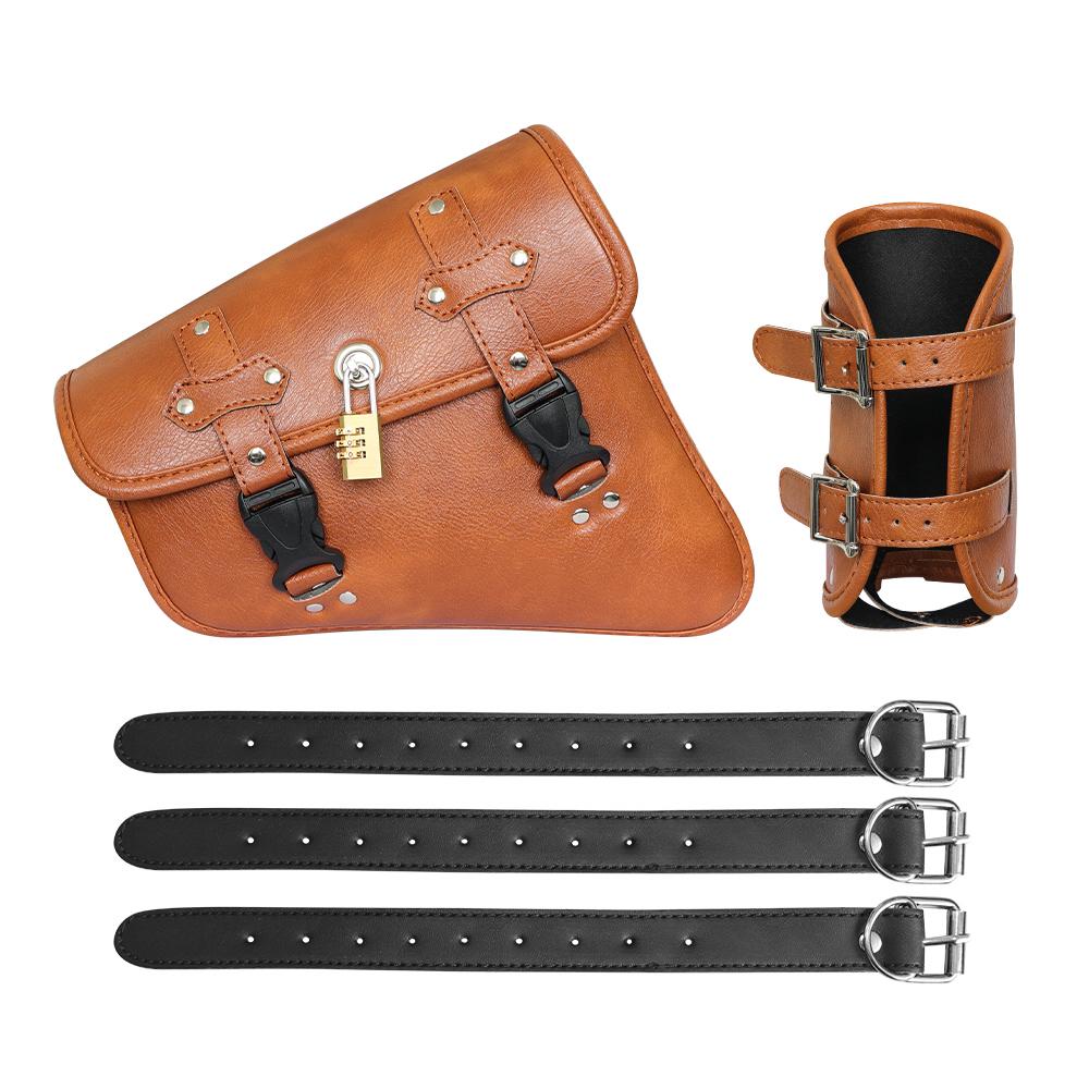 Мотоциклетные седельные сумки Боковая сумка для инструментов из ПУ кожи Багажная седельная сумка Подходит для Harley Sportster XL 883 Hugger Sportster Универсальная