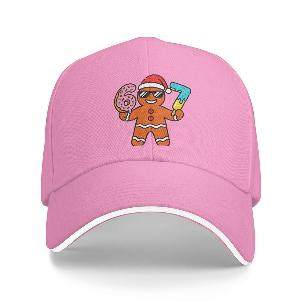 67 Gingerbread Cookie Number Character Christmas Cool Santa Sunglasses Casual Baseball Cap Summer Trucker Hat Rock Snapback Cap