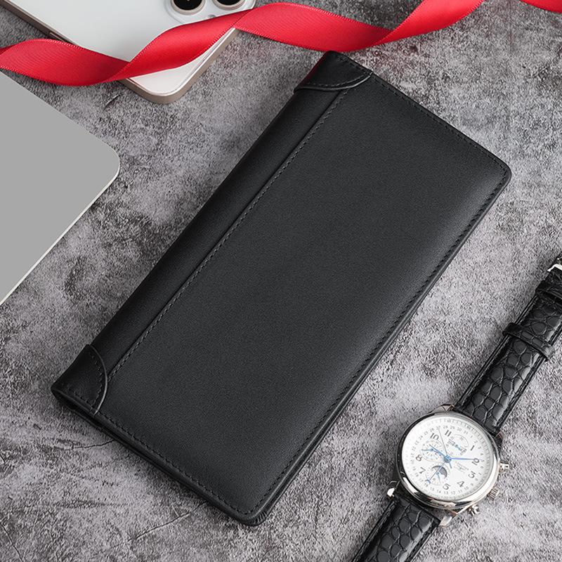 Men Business Wallets Leather Zipper Short Coin Pouch Multi-Card Photo Holder Iron Edge Korean Male Purse