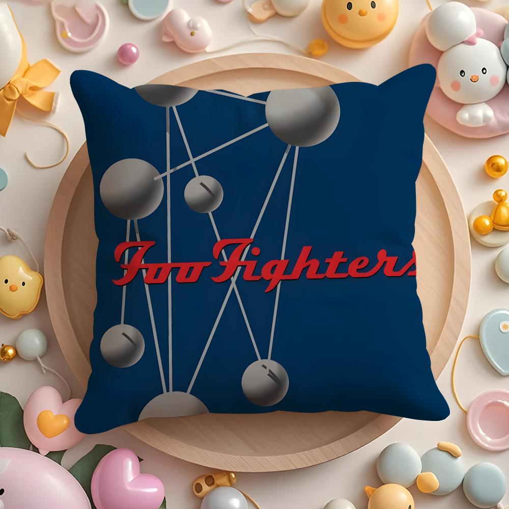 Подушка с изображением группы Foo F-Fighters, Чехол для подушки для дома и автомобиля, Универсальный чехол для подушки - Двусторонний, Мягкий и прочный для ежедневного использования