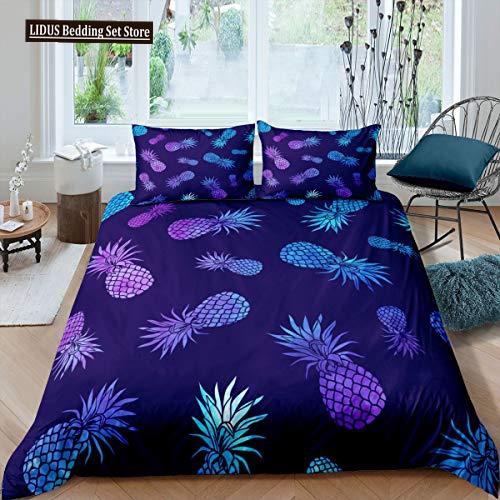 Fruit 3D Pineapple Fruit Pattern Duvet Cover Set King Queen Size Bedding Sets With Pillowcase For Boy Girl Polyester Bedding Set