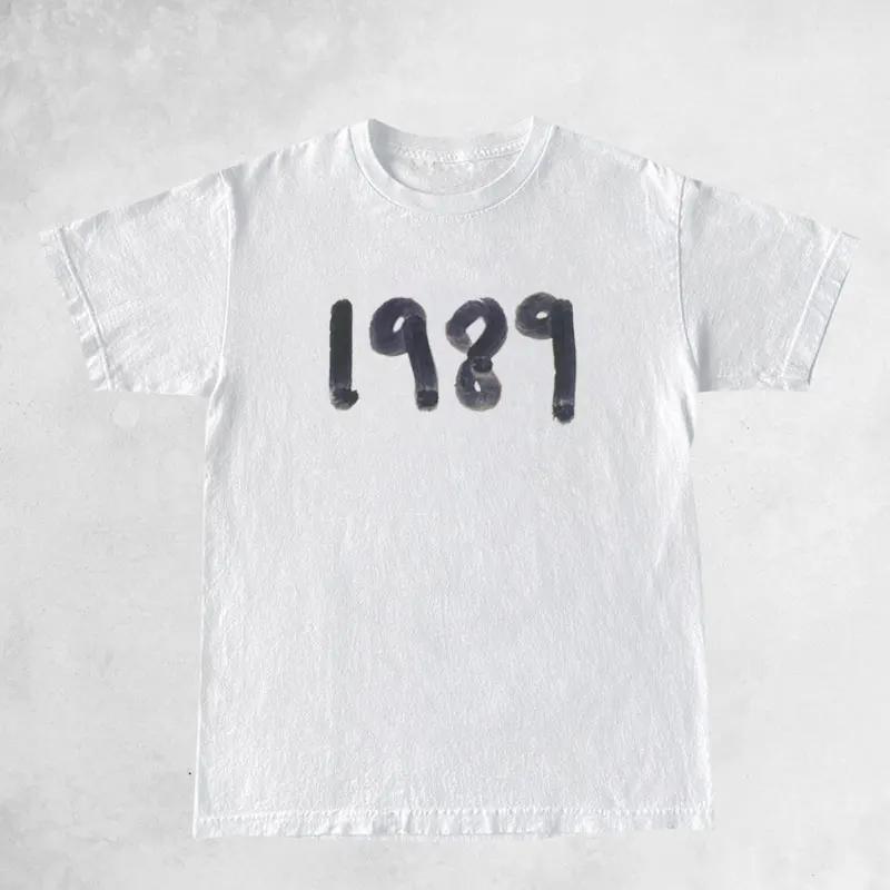 1989 г. Винтажная футболка с принтом букв, женская модная музыкальная футболка, свободные футболки с коротким рукавом и графикой, музыкальные концертные топы