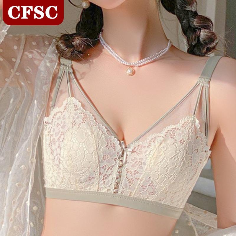 Летние ультратонкие модели нижнего белья для сбора груди, непровисающий летний бюстгальтер с неметаллическими кольцами