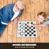 Портативная пластиковая международная складная доска для шашек, шахматная игра для вечеринок, семейных мероприятий