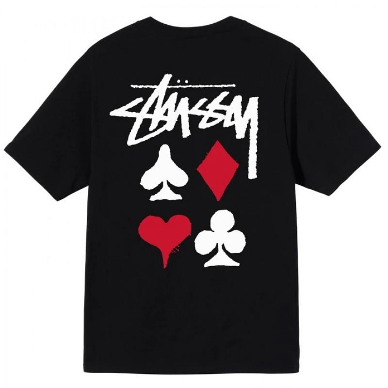 Stussy Style Short Sleeve T-Shirts Men Women Loose Fit Casual Tees Multiple Graphic Color Options