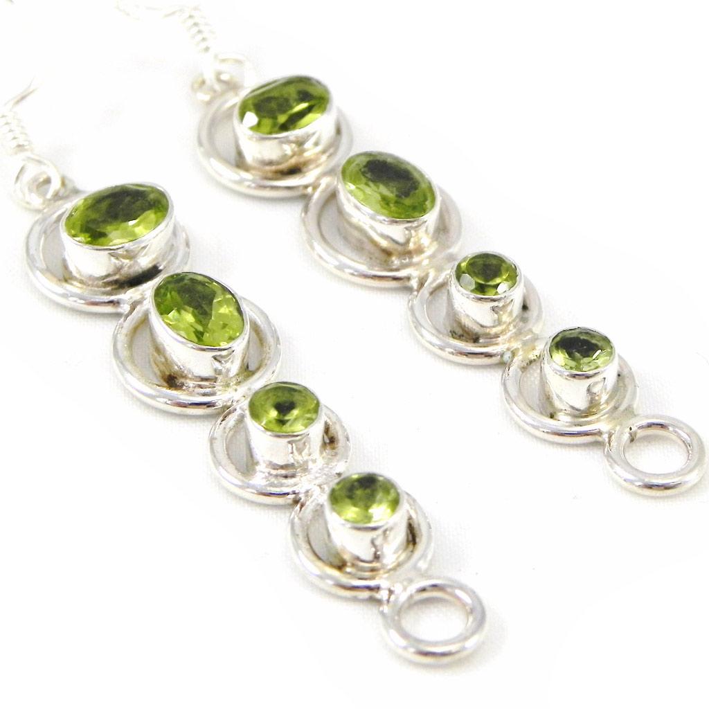 Les Trésors De Lily [H0134] - Peridot 'Heaven' Silver Earrings