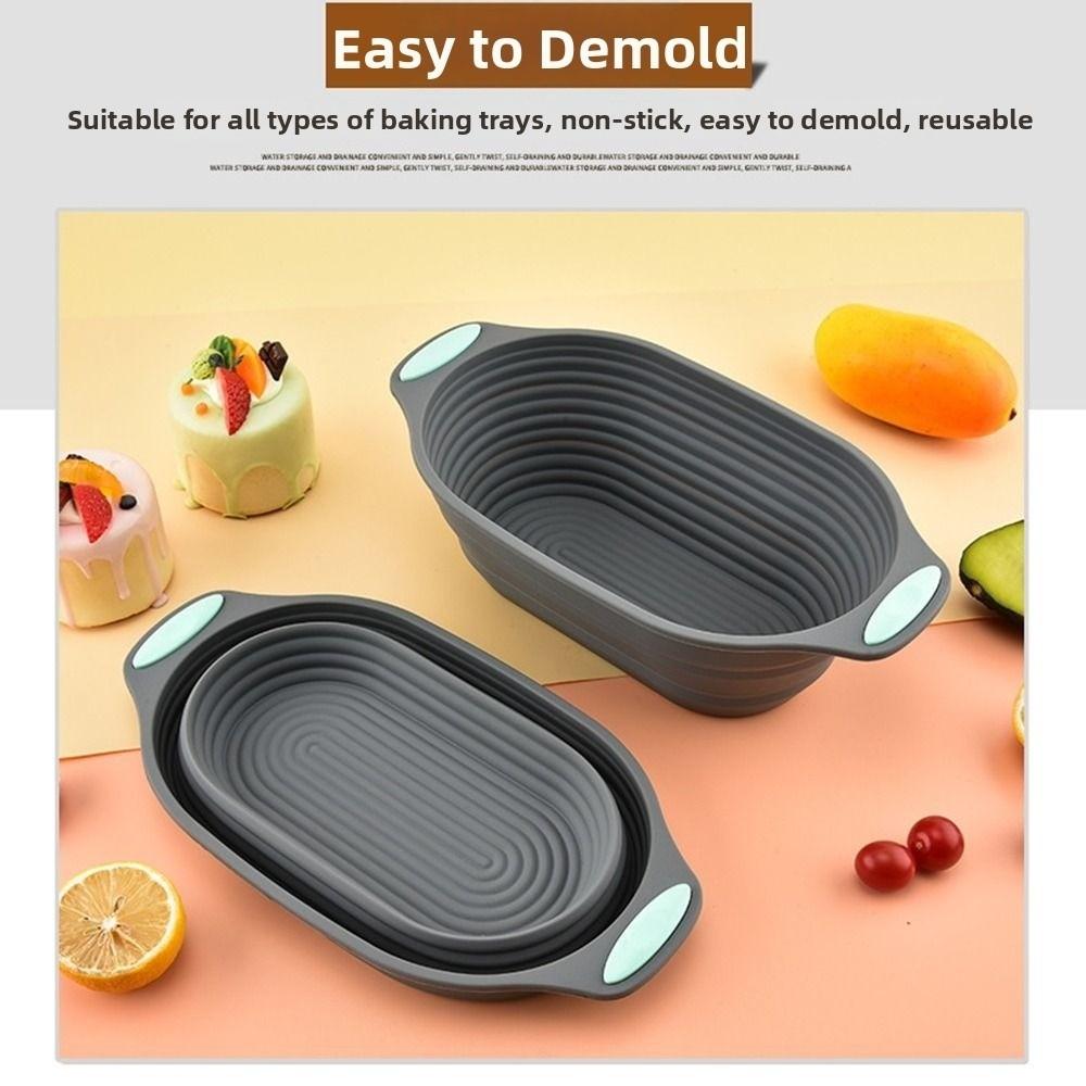 Food Grade Silicone Silicone Bread Basket Nonstick Surface Bread Proofing Basket Home Baking