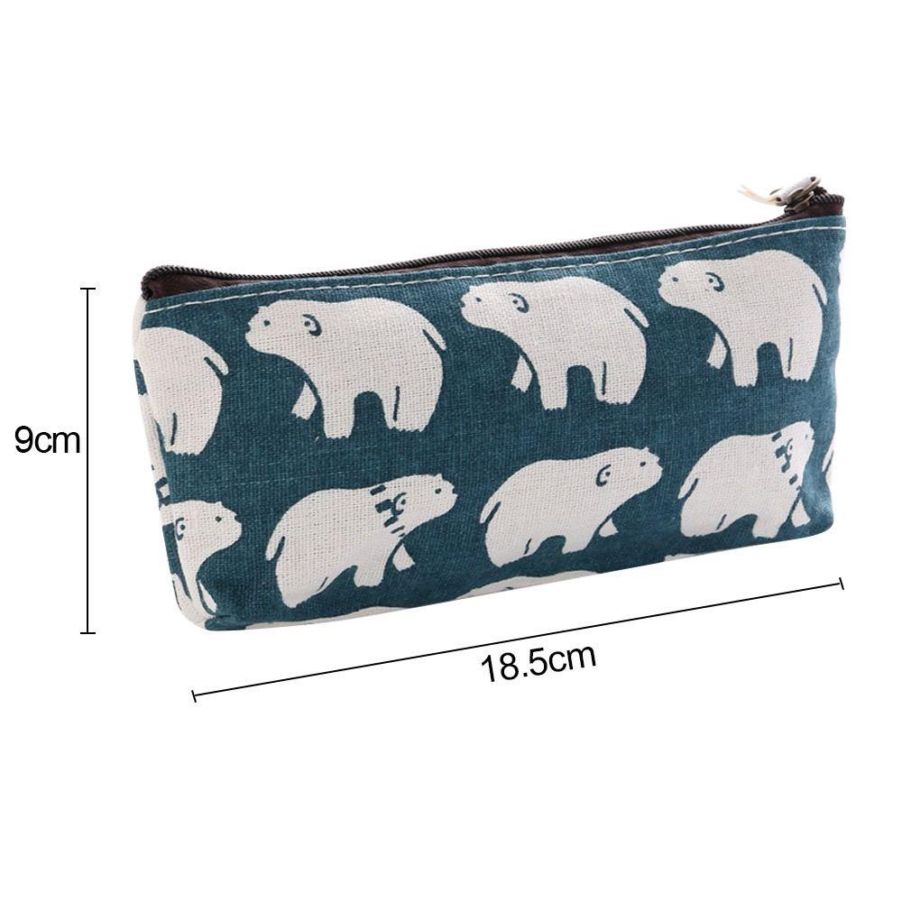 Сумка для ручек большой емкости, холщовая сумка для хранения канцелярских принадлежностей, прочная косметичка