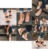 Elegant Summer Hemp Ladies Peep Toe Rope Wedge Sandals With Buckle Ankle Strap