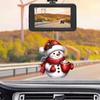 Snowman Pendant Christmas Tree Ornament with Lanyard Easy To Hang Adorable Acrylic Flat Car Interior Decoration Pendant