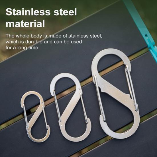 S-образная подвесная пряжка из алюминиевого сплава, небольшой карабин, противоугонный двойной карабин, мини-запирающий карабин